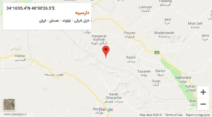 روستای دارسیبه بر روی نقشه