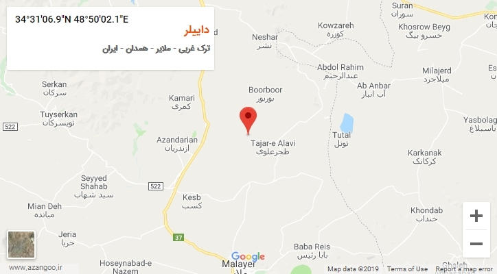 روستای داییلر بر روی نقشه