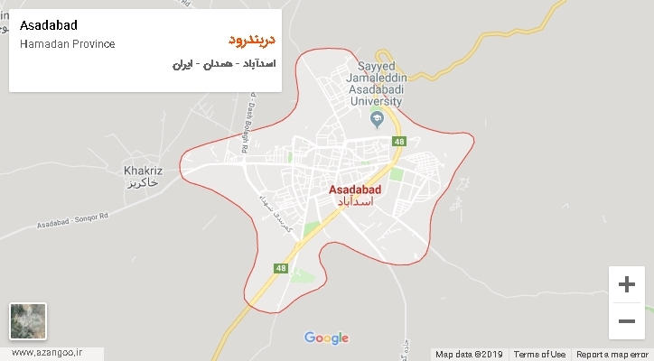 دهستان دربندرود بر روی نقشه