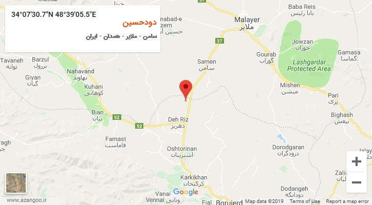 روستای دودحسین بر روی نقشه