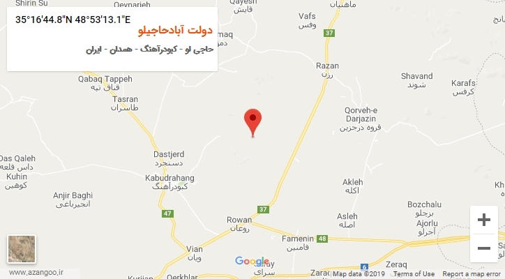 روستای دولت آبادحاجیلو بر روی نقشه