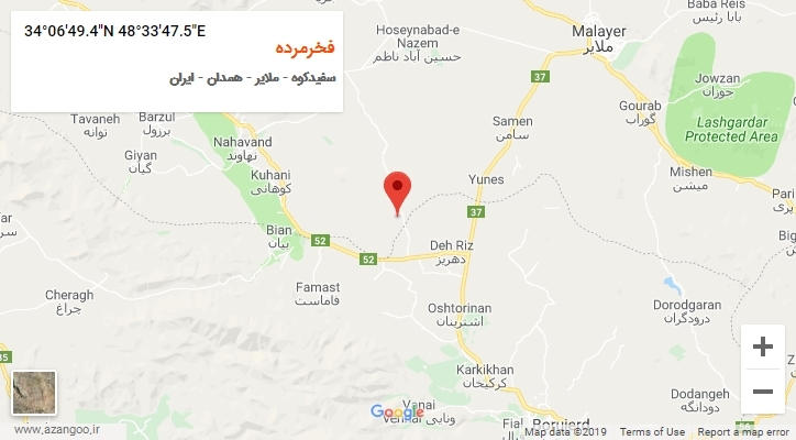 روستای فخرمرده بر روی نقشه