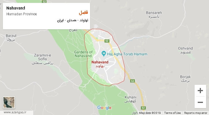 دهستان فضل بر روی نقشه