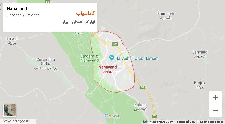 دهستان گاماسیاب بر روی نقشه