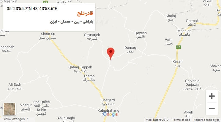 روستای قادرخلج بر روی نقشه