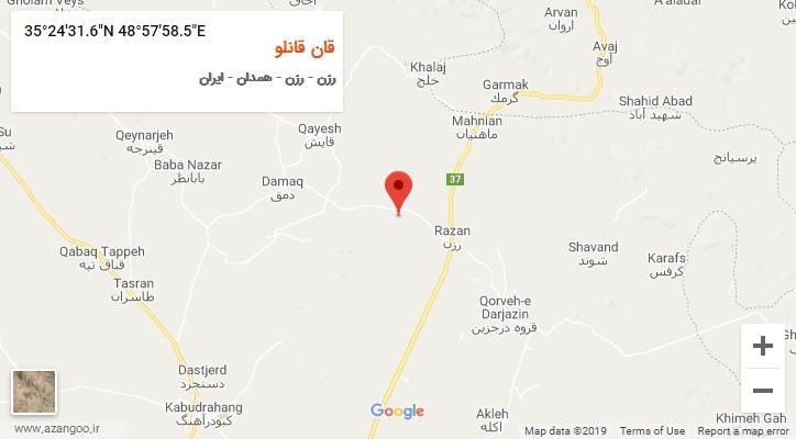 روستای قان قانلو بر روی نقشه