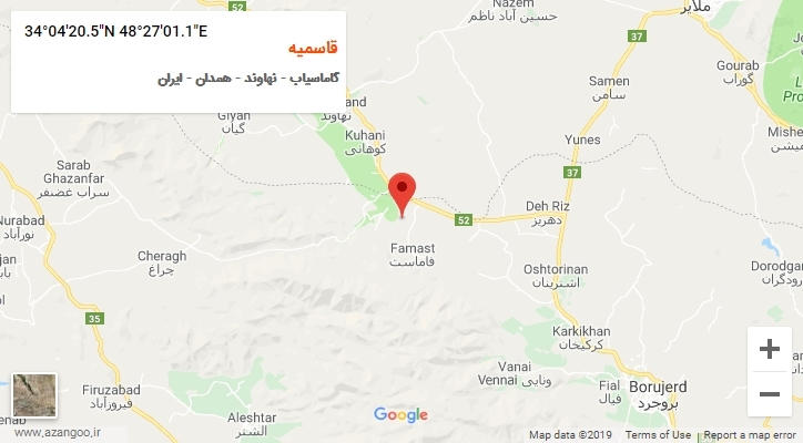 روستای قاسمیه بر روی نقشه