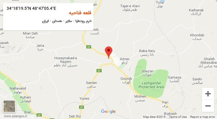 روستای قلعه فتاحیه بر روی نقشه