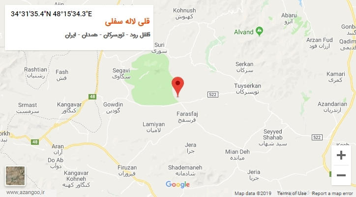روستای قلی لاله سفلی بر روی نقشه