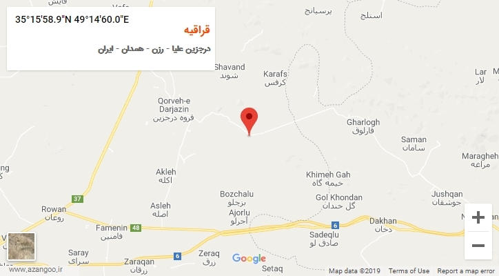 روستای قراقیه بر روی نقشه