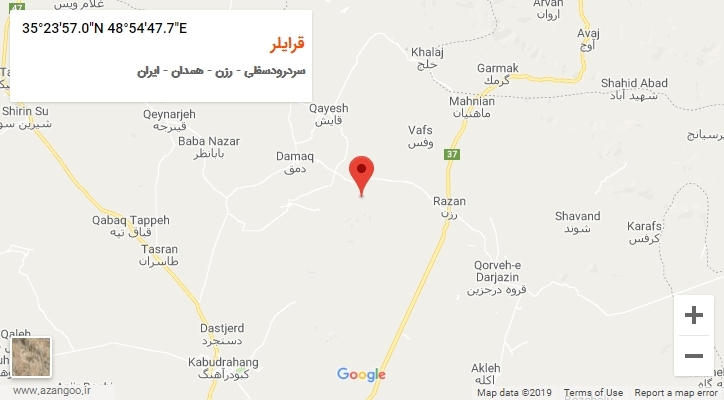 روستای قرایلر بر روی نقشه