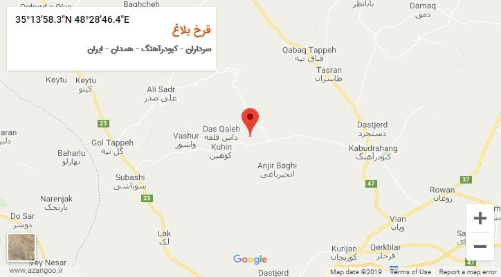روستای قرخ بلاغ بر روی نقشه