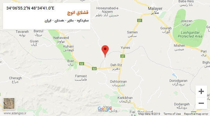 روستای قشلاق انوچ بر روی نقشه