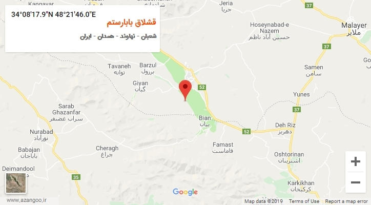روستای قشلاق بابارستم بر روی نقشه