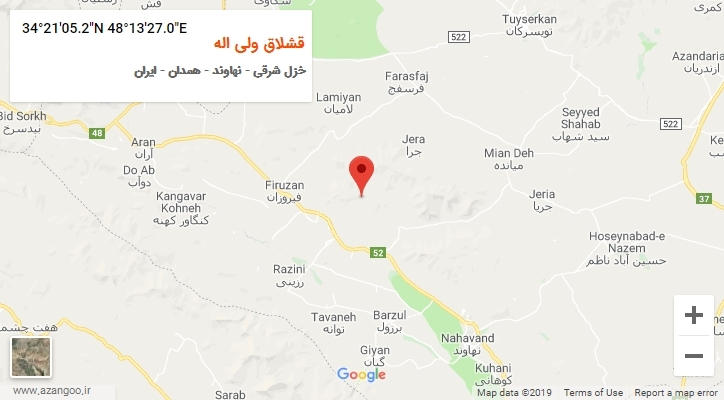 روستای قشلاق ولی اله بر روی نقشه