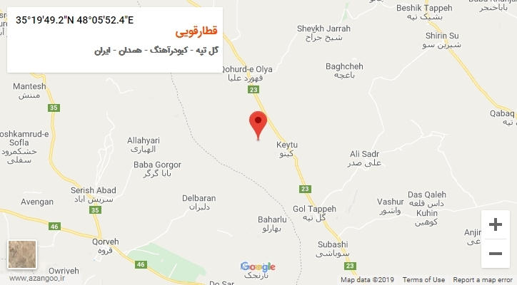 روستای قطارقویی بر روی نقشه