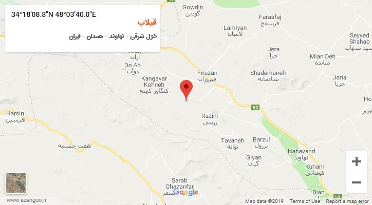 روستای قیلاب بر روی نقشه