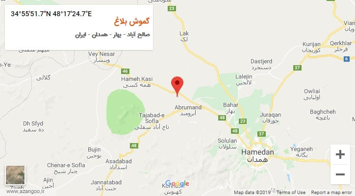 روستای گموش بلاغ بر روی نقشه