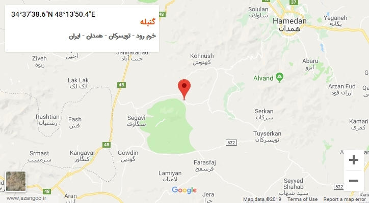 روستای گنبله بر روی نقشه