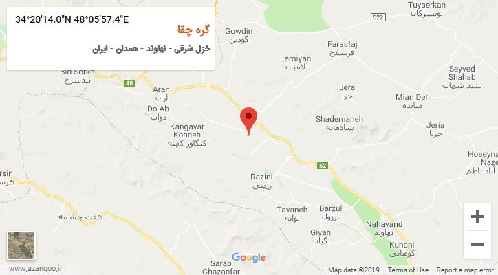 روستای گره چقا بر روی نقشه