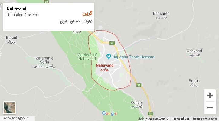 دهستان گرین بر روی نقشه