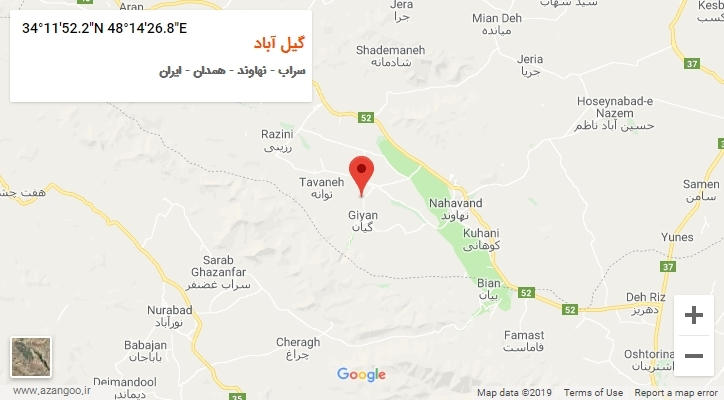 روستای گیل آباد بر روی نقشه