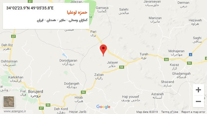 روستای حمزه لوعلیا بر روی نقشه