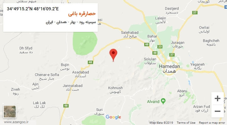 روستای حصارقره باغی بر روی نقشه