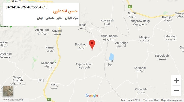 روستای حسن آبادعلوی بر روی نقشه