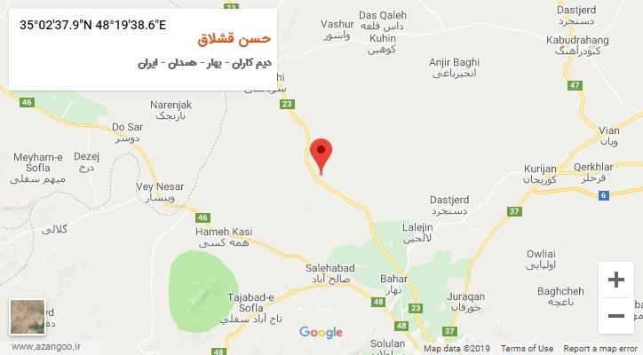 روستای حسن قشلاق بر روی نقشه