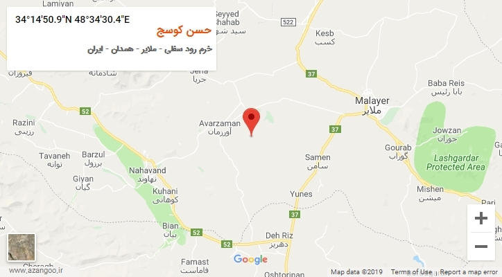 روستای حسن کوسج بر روی نقشه