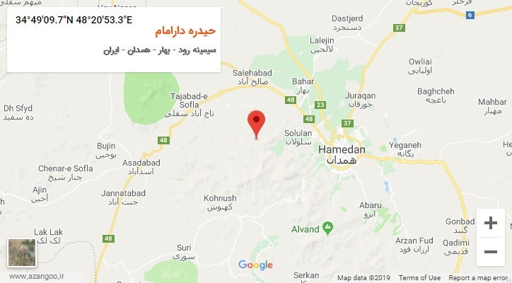 روستای حیدره دارامام بر روی نقشه