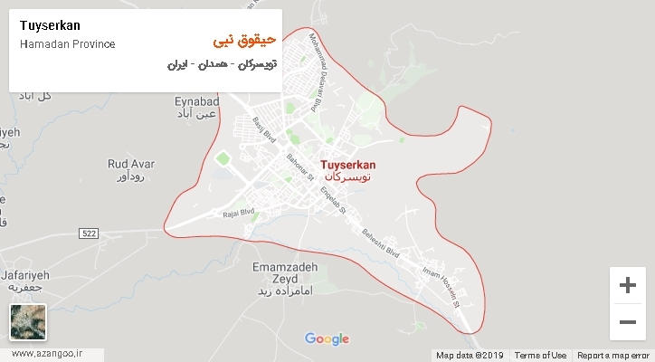 دهستان حیقوق نبی بر روی نقشه