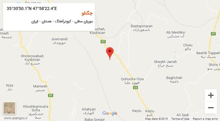 روستای جگنلو بر روی نقشه