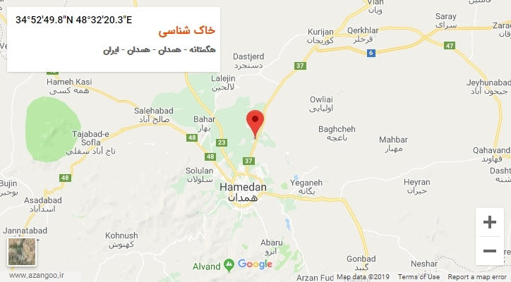 روستای خاک شناسی بر روی نقشه
