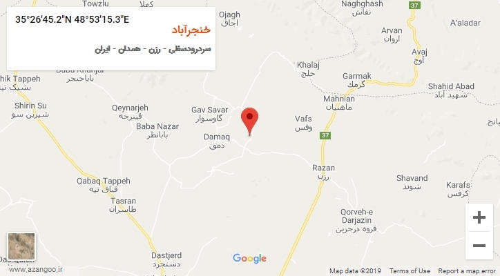 روستای خنجرآباد بر روی نقشه