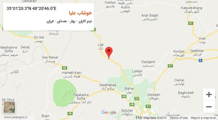 روستای خوشآب علیا بر روی نقشه