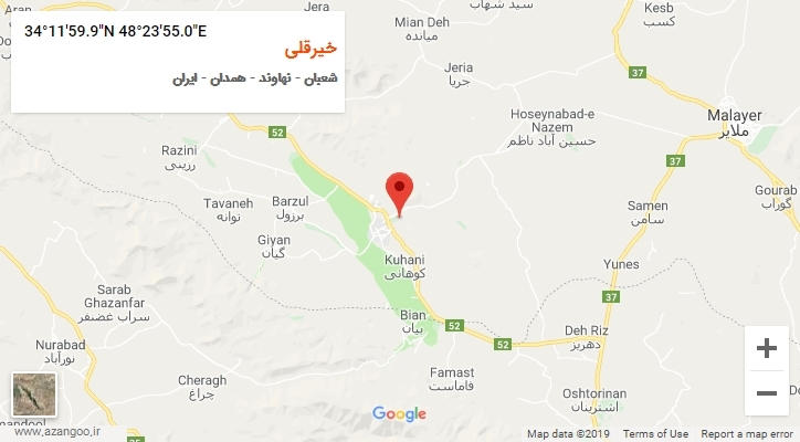 روستای خیرقلی بر روی نقشه