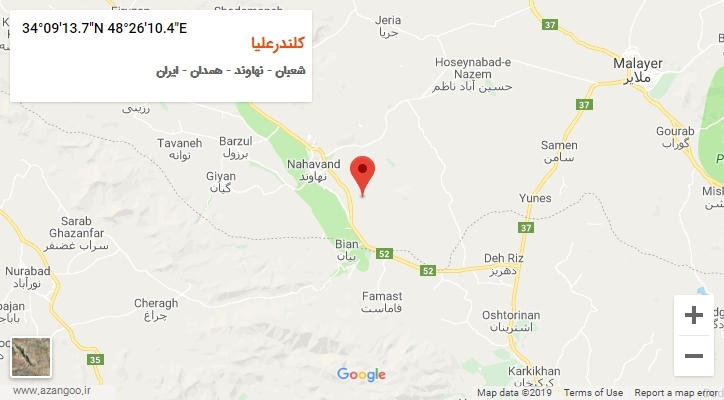 روستای کلندرعلیا بر روی نقشه