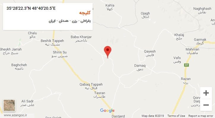 روستای کلیجه بر روی نقشه