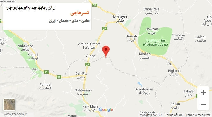 روستای کسرحاجی بر روی نقشه
