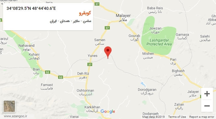 روستای کوبقرو بر روی نقشه