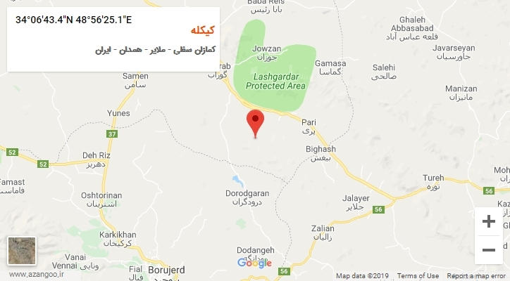 روستای کیکله بر روی نقشه