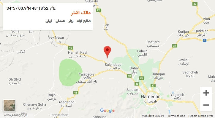 روستای مالک اشتر بر روی نقشه