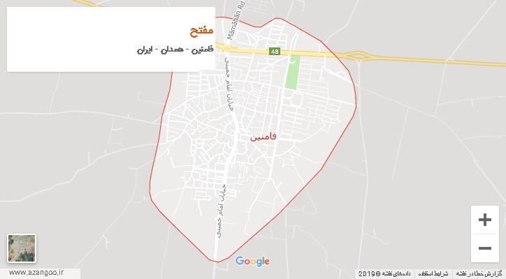 دهستان مفتح بر روی نقشه