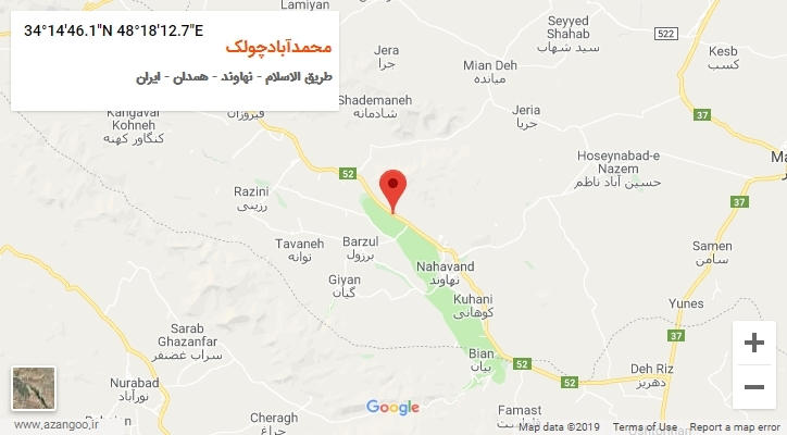 روستای محمدآبادچولک بر روی نقشه