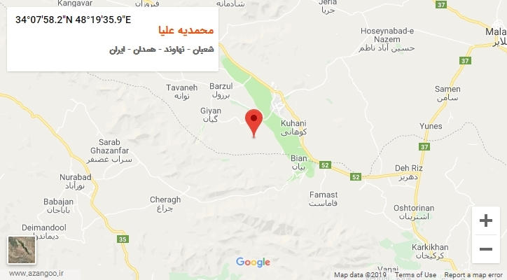 روستای محمدیه علیا بر روی نقشه