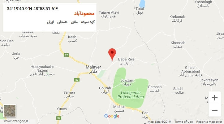 روستای محمودآباد بر روی نقشه