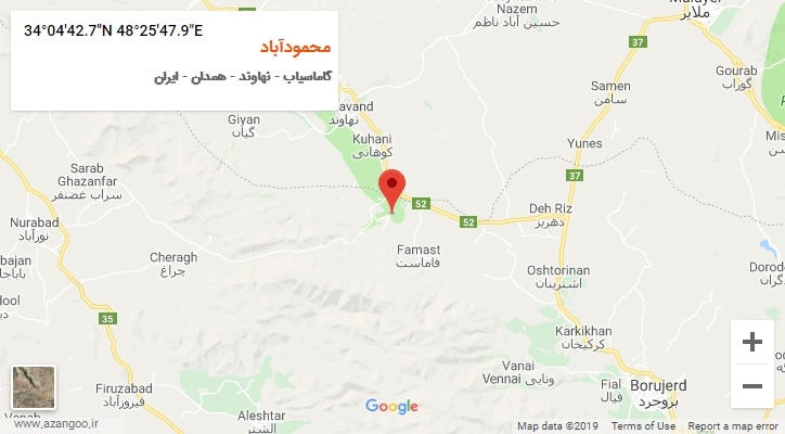 روستای محمودآباد بر روی نقشه