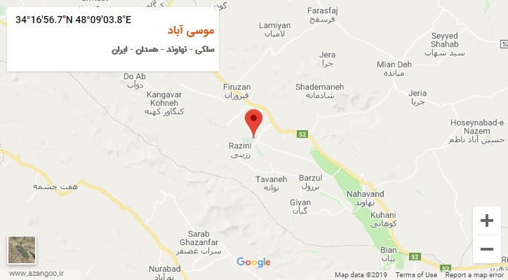 روستای موسی آباد بر روی نقشه